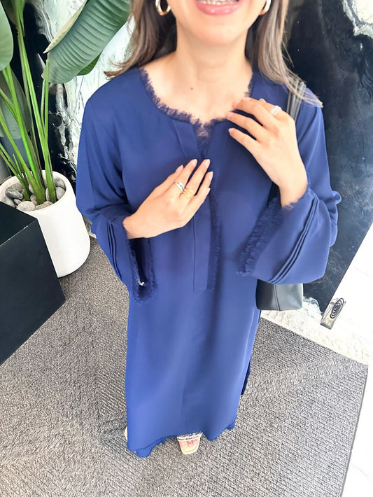 Fringe Fusion-Navy Blue