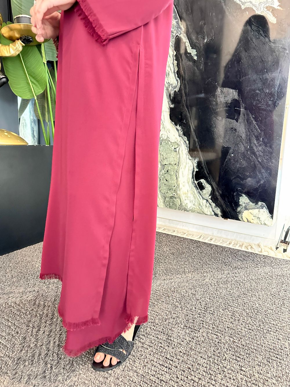 Fringe Fusion-Wine Red