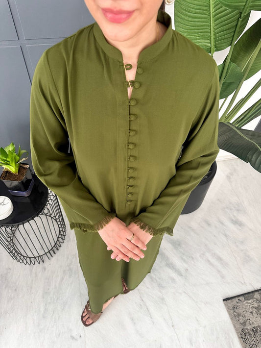 Fringe Fusion-Olive Mist