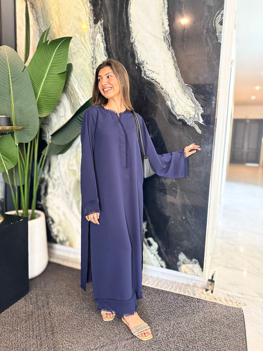 Fringe Fusion-Navy Blue