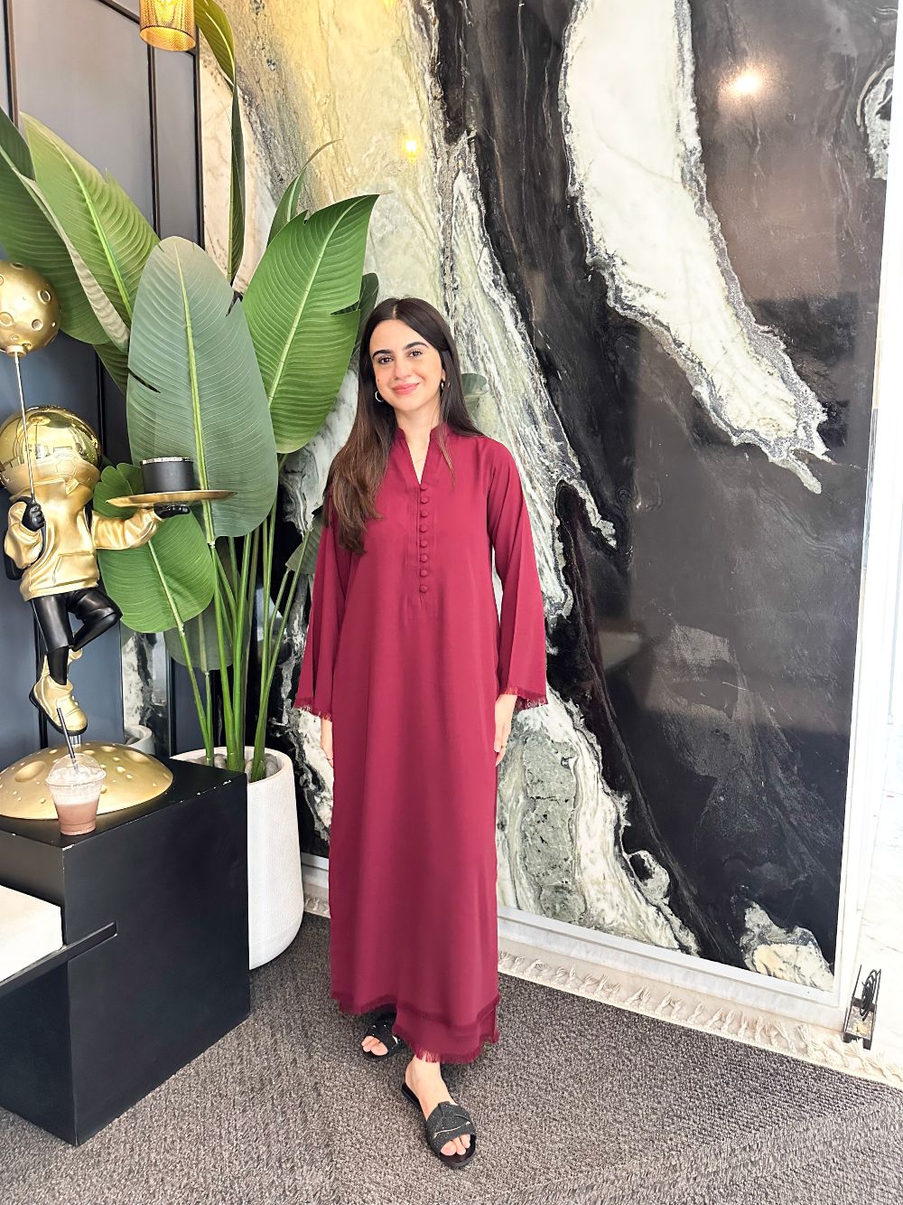 Fringe Fusion-Wine Red