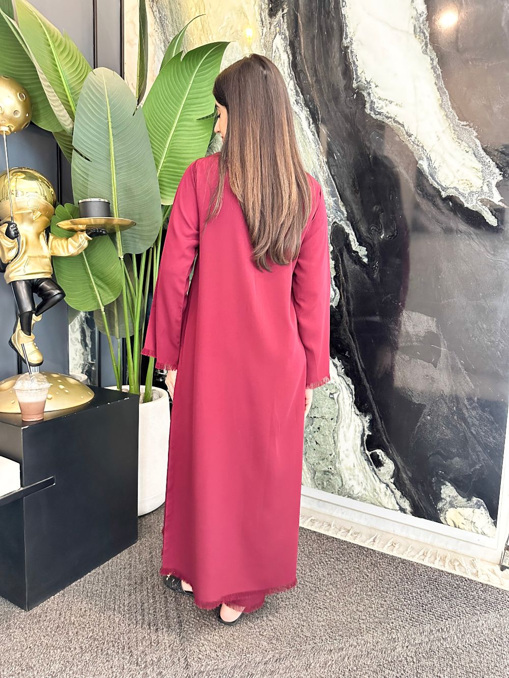 Fringe Fusion-Wine Red