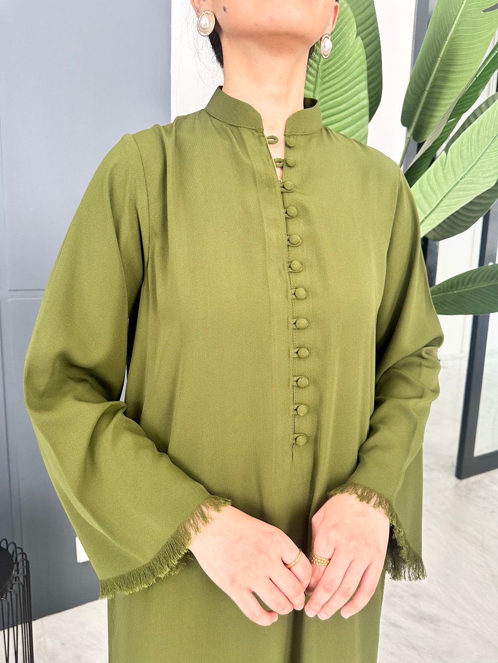 Fringe Fusion-Olive Mist