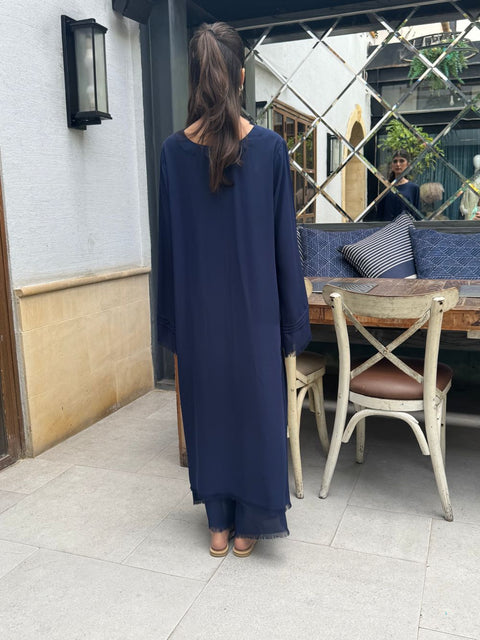 Fringe Fusion-Navy Blue