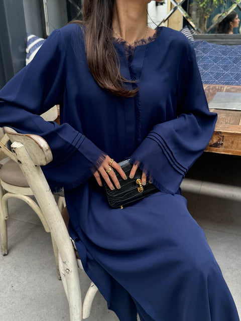 Fringe Fusion-Navy Blue