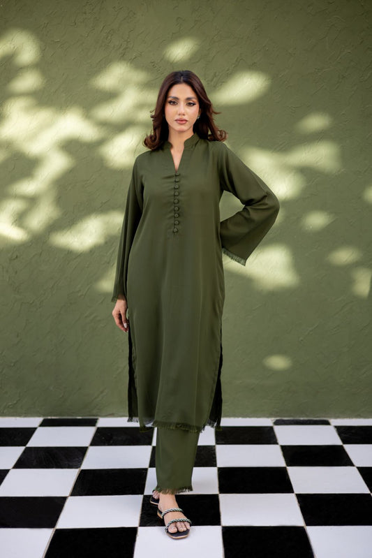 Fringe Fusion -Olive Green