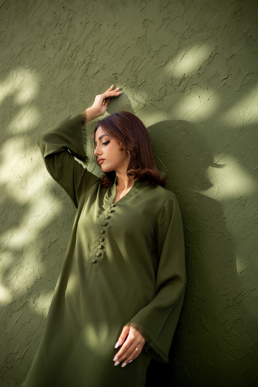 Fringe Fusion -Olive Green